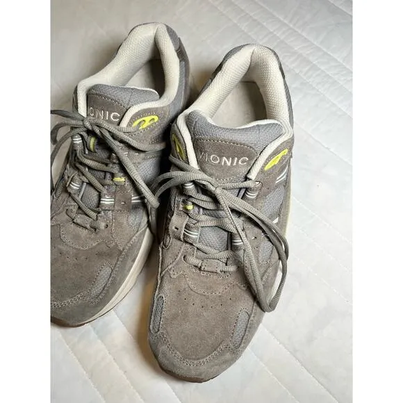 Vionic Men’s Walking Shoe- Stone Gray Suede, NormCore DadCore Comfort Sneaker