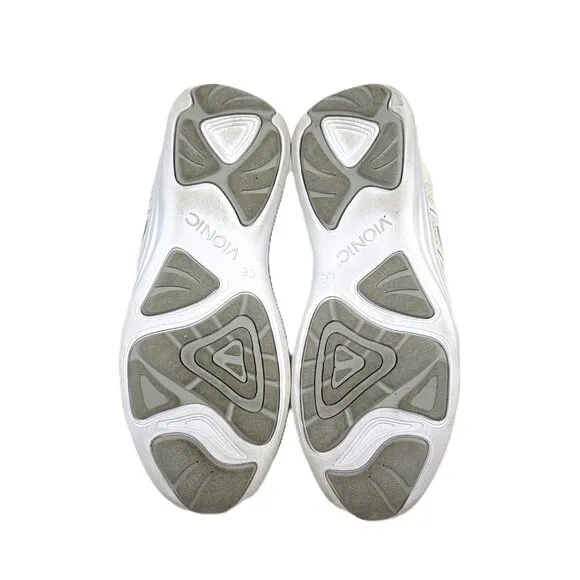 Vionic Shayna Comfort Orthotic Pull-On Walking Tennis Shoes White Size 9.5 Wide