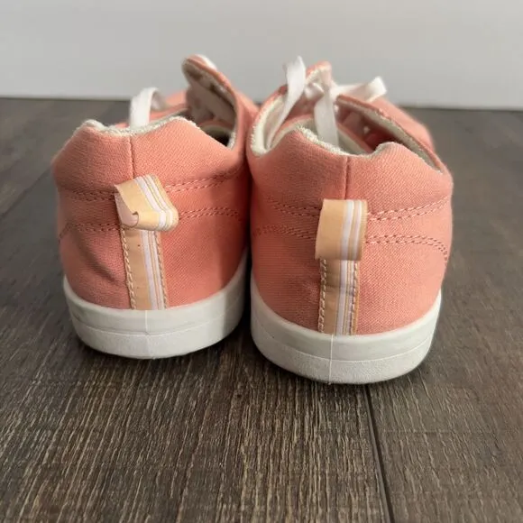 Vionic Shoes Womens Stinson Beach Orange Sz 8.5 Canvas Casual Comfort Sneakers