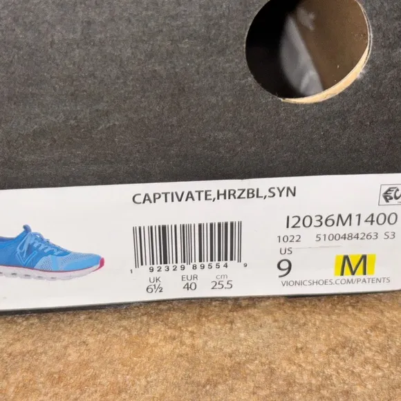 Vionic Women's Captivate Horizon Blue Sneakers Women’s Size 9‎ Workout GYM Shoes