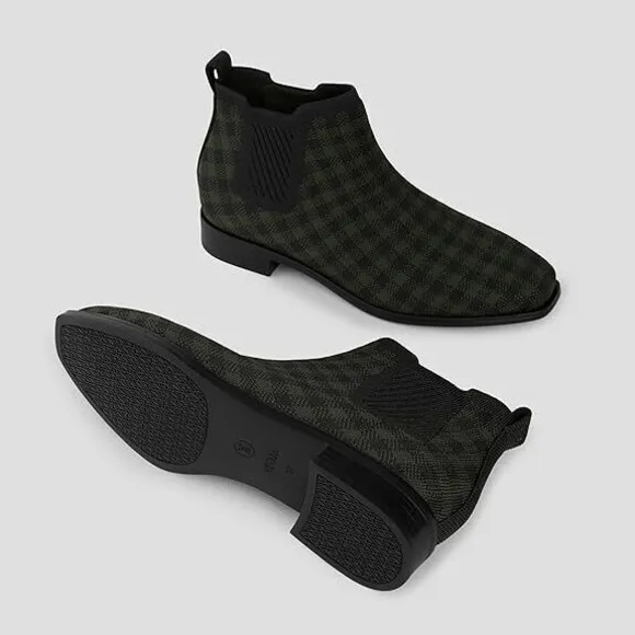 VIVAIA Ryan Pro Women's Ankle Boots Pull on Chelsea‎ Slip on Short Square-toe 40