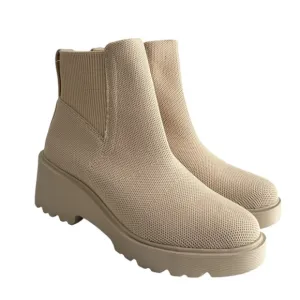 Vivaia Women’s Round-Toe Platform Chunky Wedge Boots (Everly) Size (37) US 6.5