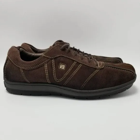 VS Corduroy Suede Spade Oxford Walking Sneakers Shoes Brown Size 9 M