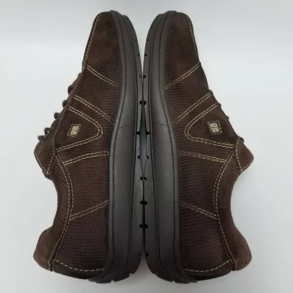 VS Corduroy Suede Spade Oxford Walking Sneakers Shoes Brown Size 9 M