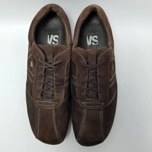VS Corduroy Suede Spade Oxford Walking Sneakers Shoes Brown Size 9 M