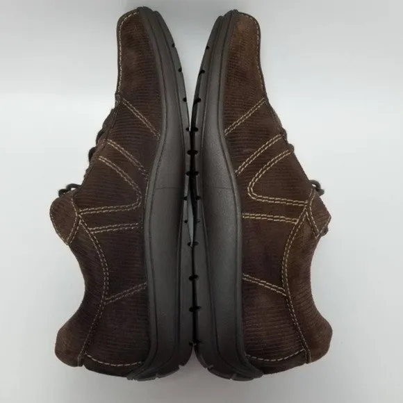 VS Corduroy Suede Spade Oxford Walking Sneakers Shoes Brown Size 9 M