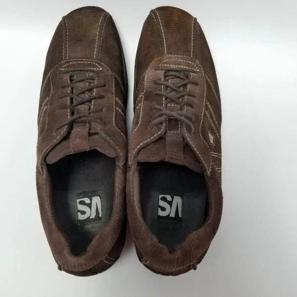 VS Corduroy Suede Spade Oxford Walking Sneakers Shoes Brown Size 9 M