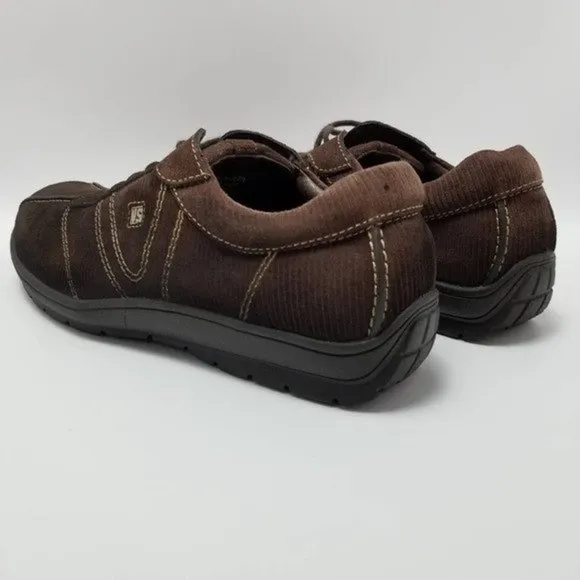 VS Corduroy Suede Spade Oxford Walking Sneakers Shoes Brown Size 9 M