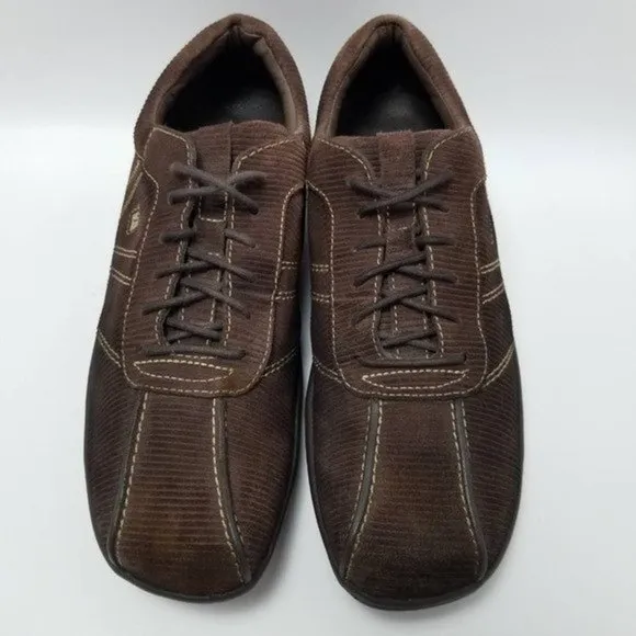 VS Corduroy Suede Spade Oxford Walking Sneakers Shoes Brown Size 9 M