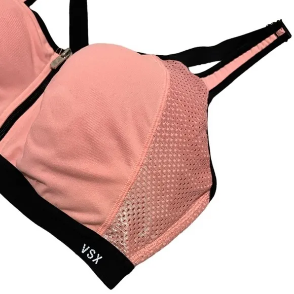 VSX Sport Victoria’s Secret Pink Metallic Sparkle Supportive Sports Bra Size 36D