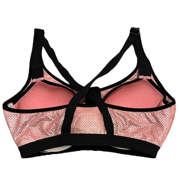 VSX Sport Victoria’s Secret Pink Metallic Sparkle Supportive Sports Bra Size 36D
