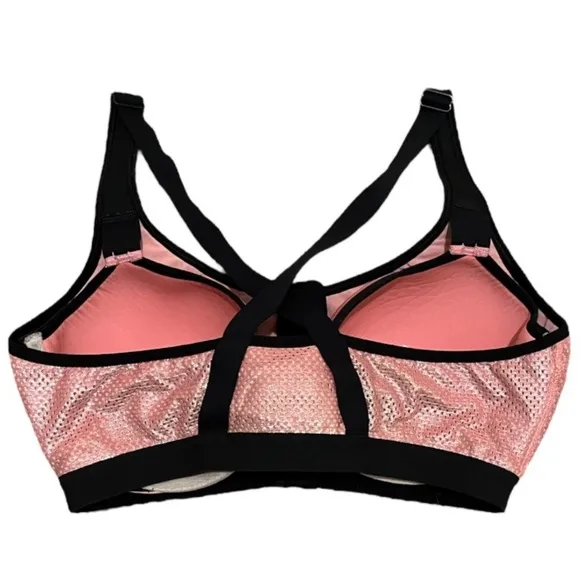 VSX Sport Victoria’s Secret Pink Metallic Sparkle Supportive Sports Bra Size 36D