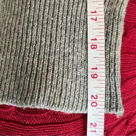 VTG 90s Esprit Fair Isle Nordic Balloon Sleeve Wool Blnd Sweater Sz S Gray White