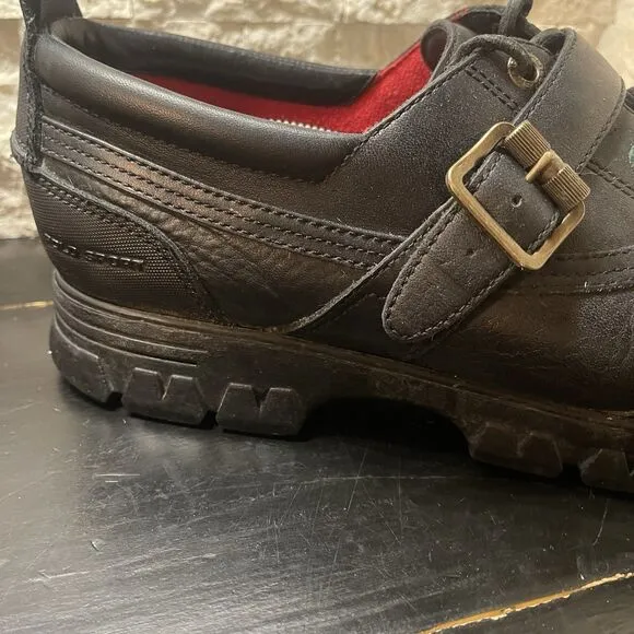 VTG 90s Polo Sport Ralph Lauren Leather Boat Buckle Shoes Low Top Duck Boots 12D