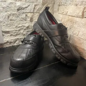 VTG 90s Polo Sport Ralph Lauren Leather Boat Buckle Shoes Low Top Duck Boots 12D