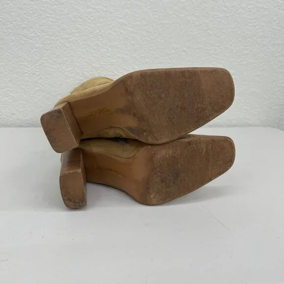 VTG Candies Y2K Knee High Faux Suede Side Zip Heeled Gogo Boots Shoes Womens 8 M