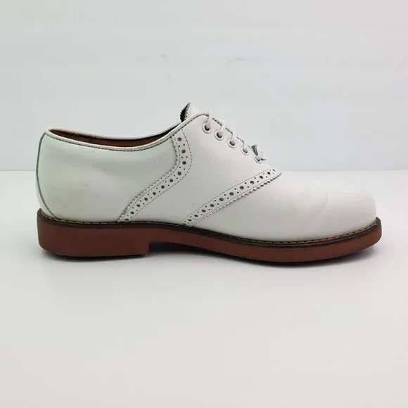 VTG Polo Ralph Lauren Sport Golf Womens Size 7.5 White Leather Shoes