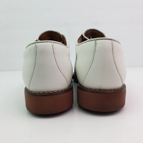 VTG Polo Ralph Lauren Sport Golf Womens Size 7.5 White Leather Shoes