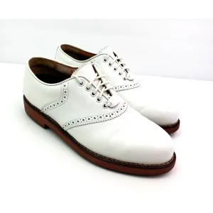VTG Polo Ralph Lauren Sport Golf Womens Size 7.5 White Leather Shoes