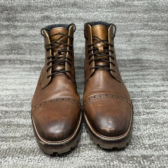 Warfield &amp; Grand Porter Men’s Cap Toe Shoe Boot Chestnut Size 12