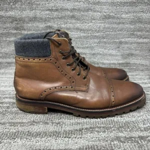 Warfield &amp; Grand Porter Men’s Cap Toe Shoe Boot Chestnut Size 12