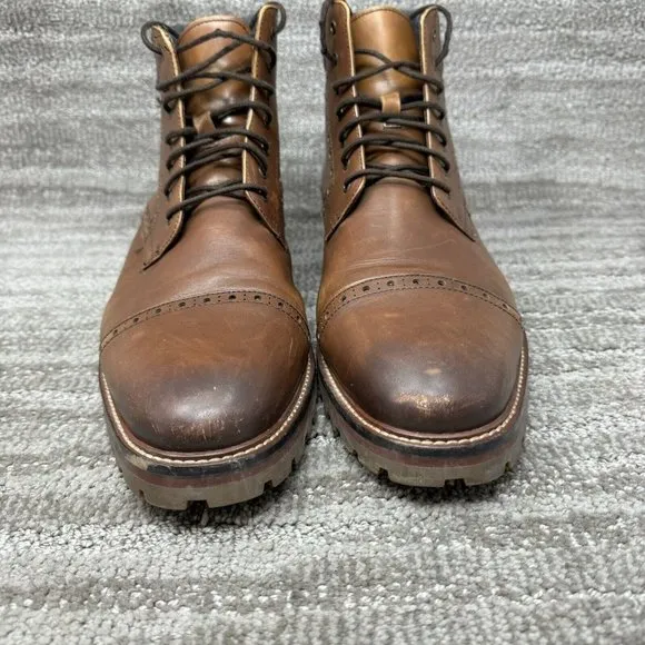 Warfield &amp; Grand Porter Men’s Cap Toe Shoe Boot Chestnut Size 12