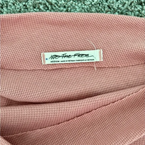 WE THE FREE BYFREE PEOPLE Fuji Thermal Tee in Rosie FP-5