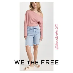 WE THE FREE BYFREE PEOPLE Fuji Thermal Tee in Rosie FP-5