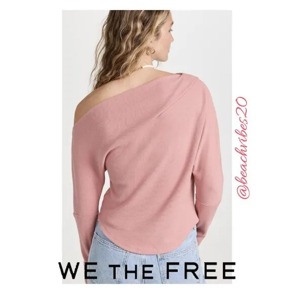WE THE FREE BYFREE PEOPLE Fuji Thermal Tee in Rosie FP-5