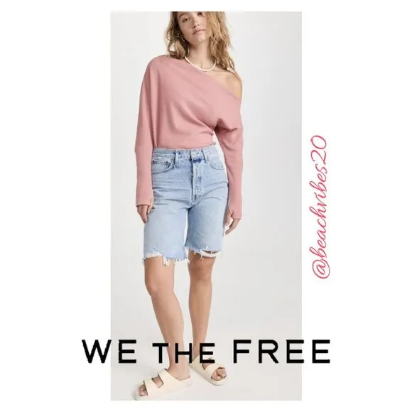 WE THE FREE BYFREE PEOPLE Fuji Thermal Tee in Rosie FP-5