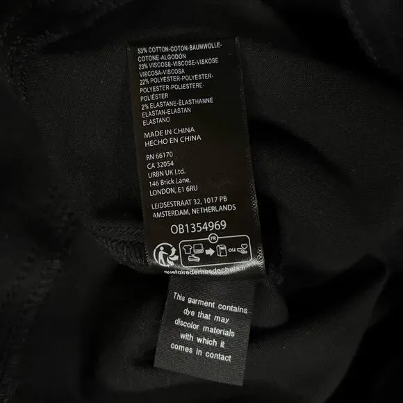 WE THE FREE CROSSOVER FRONT STRETCH FLARE JEANS BLACK MEDIUM 28