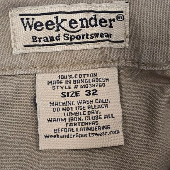 Weekender Cargo Hiking Shorts Mens 32x7 Tan Elastic Waist Outdoor Fishing Boat