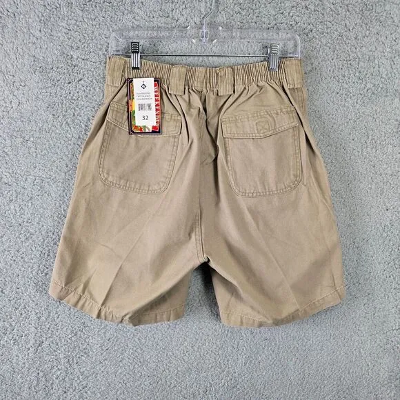 Weekender Cargo Hiking Shorts Mens 32x7 Tan Elastic Waist Outdoor Fishing Boat