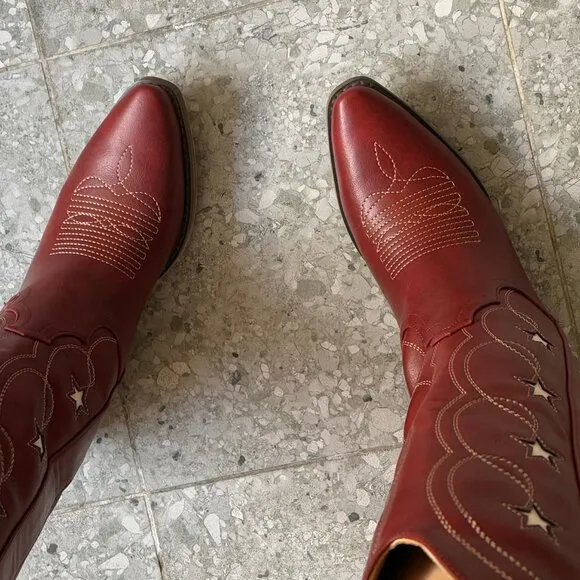 Western Mid Calf Cowgirl Boots
