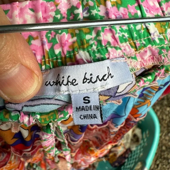 White Birch Patchwork Maxi Skirt