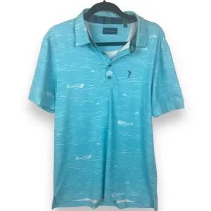 William Murray Golf Polo Mens M Nautical Performance Preppy Novelty Resort Sport