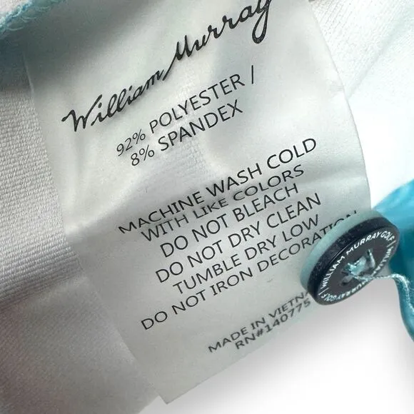 William Murray Golf Polo Mens M Nautical Performance Preppy Novelty Resort Sport