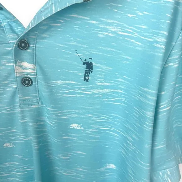 William Murray Golf Polo Mens M Nautical Performance Preppy Novelty Resort Sport