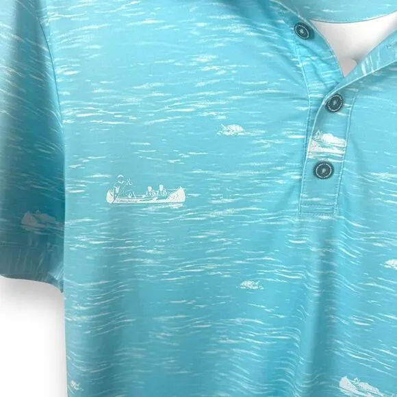 William Murray Golf Polo Mens M Nautical Performance Preppy Novelty Resort Sport