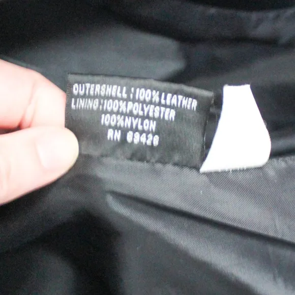 Wilson’s Black Leather Women’s Tie Front Jacket Large