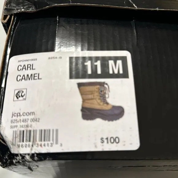 Winter Boots Mens 11 Waterproof Duck Tan Weatherproof