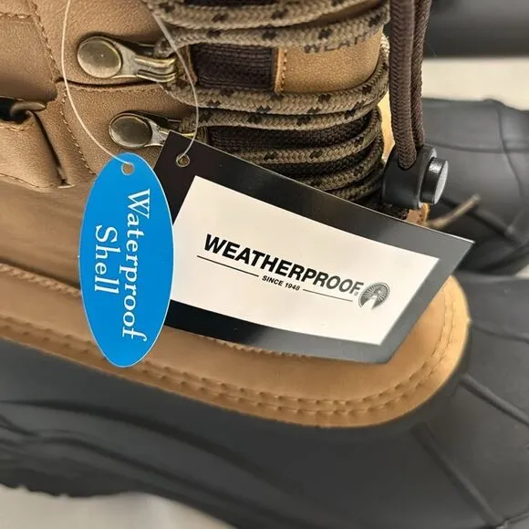 Winter Boots Mens 11 Waterproof Duck Tan Weatherproof