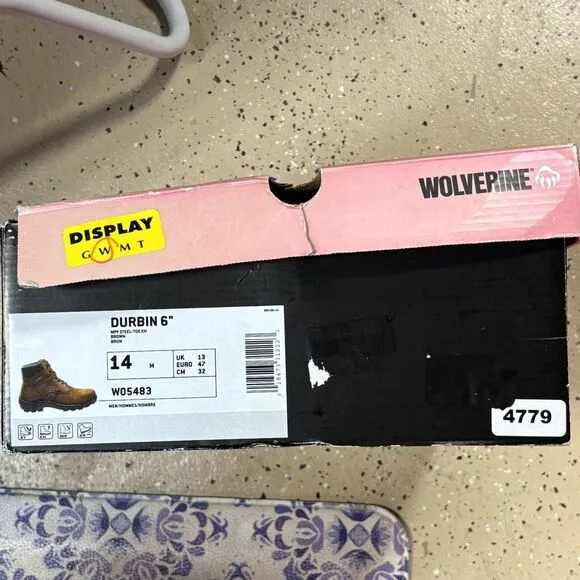 Wolverine Men's Durbin Waterproof Steel Toe 6&quot; Size 14 Brown |W05483|
