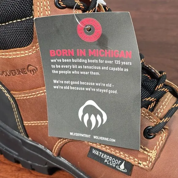 Wolverine PIPER Women's Size 7.5M Waterproof Composite Toe 6&quot; Work Boots W221032