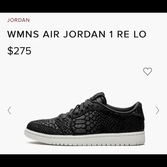 WOMANS AIR JORDAN 1 RE LO Size 7