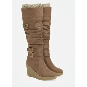 Women Evette Riding Boots‎ Toupe Size 8.5