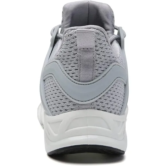Women Grey Athletic Shoes Walking Running Shoes Non-Slip Fashion Sneakers