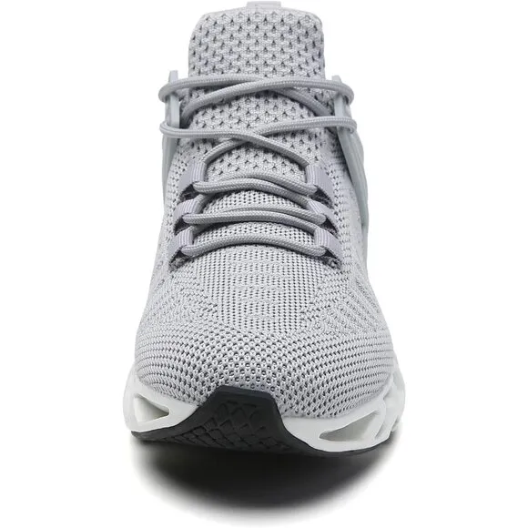 Women Grey Athletic Shoes Walking Running Shoes Non-Slip Fashion Sneakers