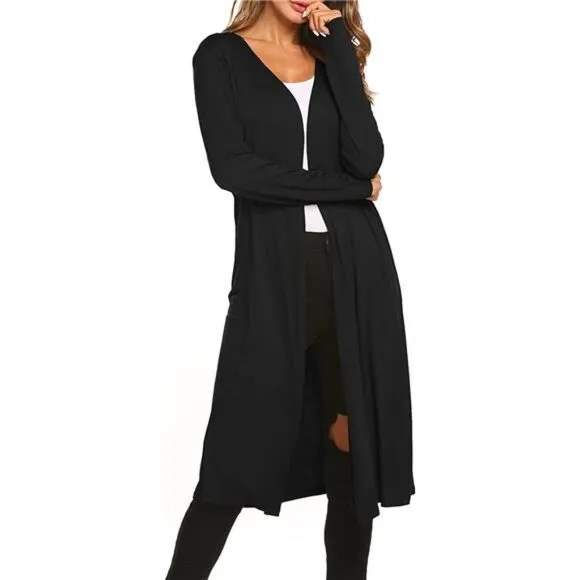Women Maxi Cardigan Lightweight Duster Long Sleeve Cardigan Fall