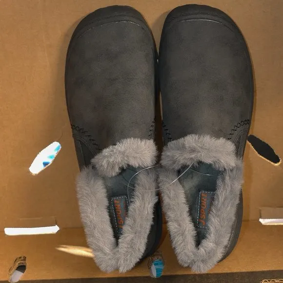 Women‎ s Black Willa Memory Foam Faux Shearling Shoes JSPORT